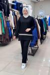 100573 BİYE DETAYLI OYSHO TAKIM Siyah