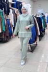 100573 BİYE DETAYLI OYSHO TAKIM Mint Yeşili