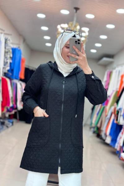 1020 KAPİTONE CEKET  Siyah