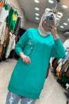 10428 Cebi Halkalı Sweat Yeşil  Yeşil