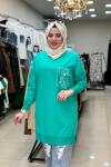 10428 Cebi Halkalı Sweat Yeşil  Yeşil