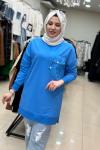 10428 Cebi Halkali Sweat Mavi Mavi
