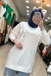 10428 Cebi Halkalı Sweat Ekru Ekru
