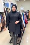 10555 DERİ CEPLİ SWEAT Siyah