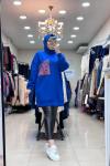 10574 SCUBA CEPLİ TUNİK Saks Mavisi