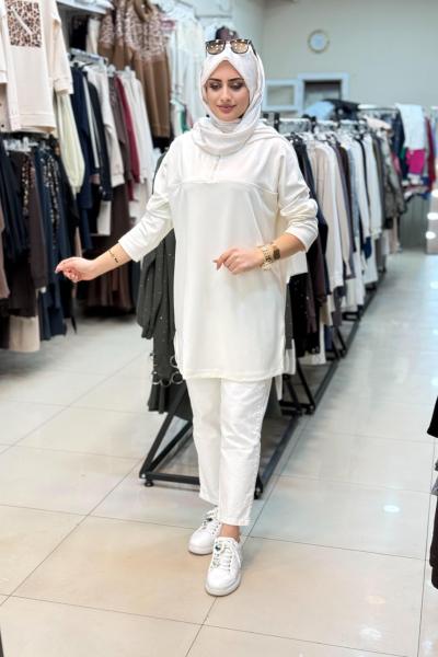 10611 FERMUARLI SWEAT Ekru