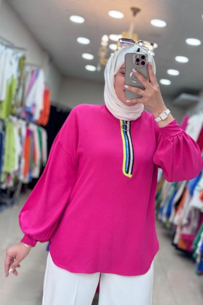 1070 Sare Tunik Fuşya