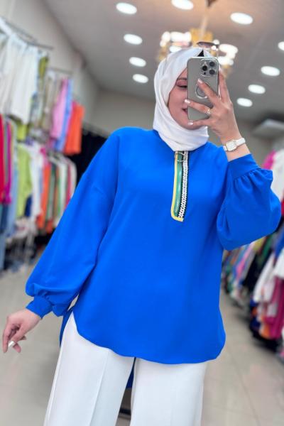 1070 Sare Tunik Mavi