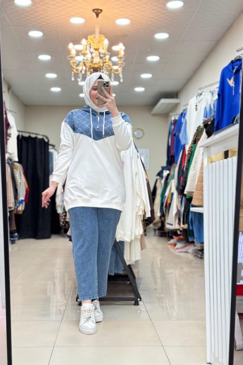 121 BAKLAVA TAŞLI KOT TAKIM Beyaz