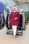 1230 Linda Gömlek  Bordo