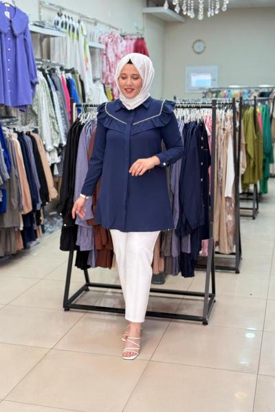 1230 Linda Gömlek  Lacivert