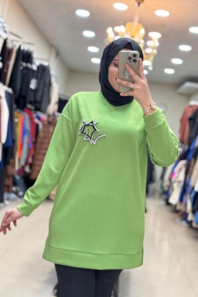 1302 YILDIZ TUNİK  Fıstık Yeşili