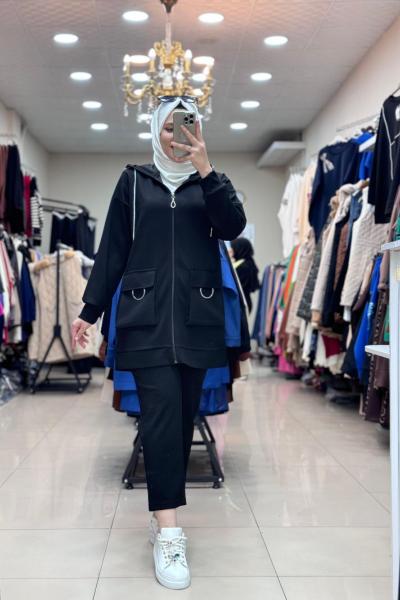 1308 ÖN CEPLİ OYSHO TAKIM Siyah