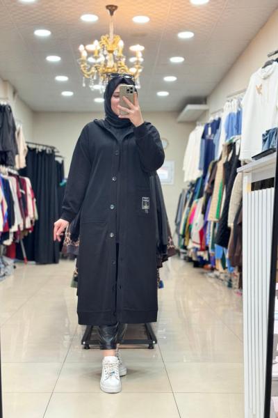 15179 DÜĞMELİ KAP Siyah