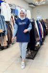 170057 KOT DETAYLI NEWYORK SWEAT  Lacivert