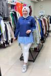 170093 COLOVER YAZILI TUNİK Lacivert