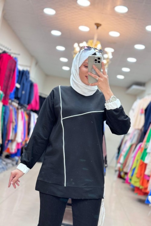 2021 YANI FERMUARLI SWEAT  Siyah