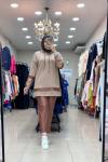 2031 KOLU DESENLİ SWEAT Kahverengi