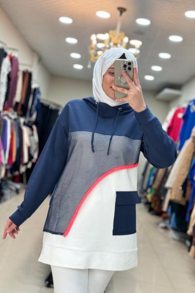 2036 FİLELİ SWEAT Lacivert