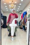 2036 FİLELİ SWEAT Bordo