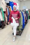 2036 FİLELİ SWEAT Bordo