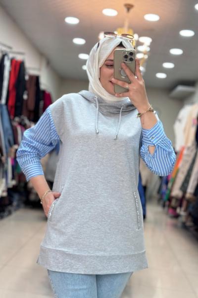 2038 GÖMLEK SWEAT Gri