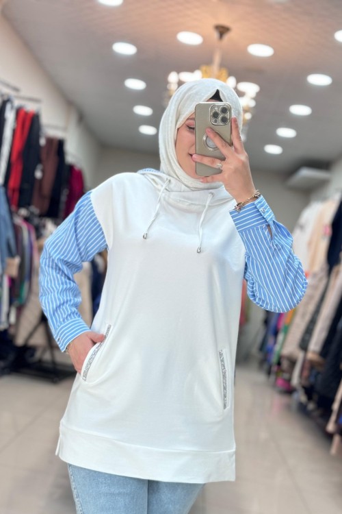 2038 GÖMLEK SWEAT Beyaz