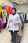 2051 UCU TÜLLÜ BATIK  GÖMLEK  Beyaz