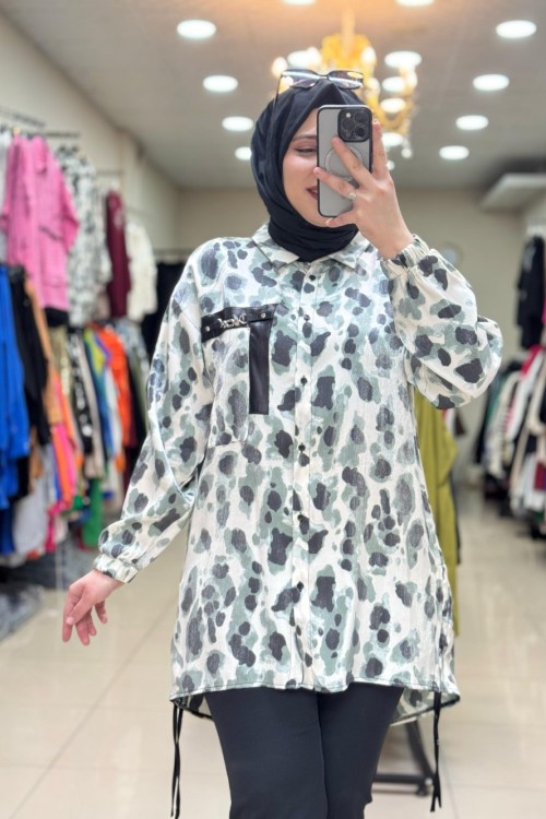 2060 DESENLİ GÖMLEK Yeşil