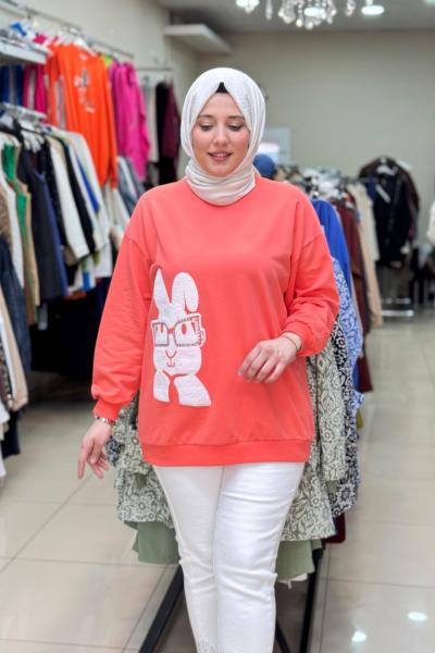 20624 TAVŞAN DETAYLI TUNİK Yavru Ağzı