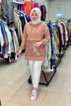 2066 YALDIZ VE HALKALI SWEAT Kahverengi