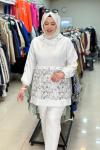 2066 YALDIZ VE HALKALI SWEAT Beyaz