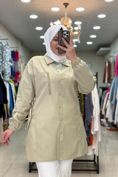 2086 BÜZGÜLÜ GÖMLEK  Haki