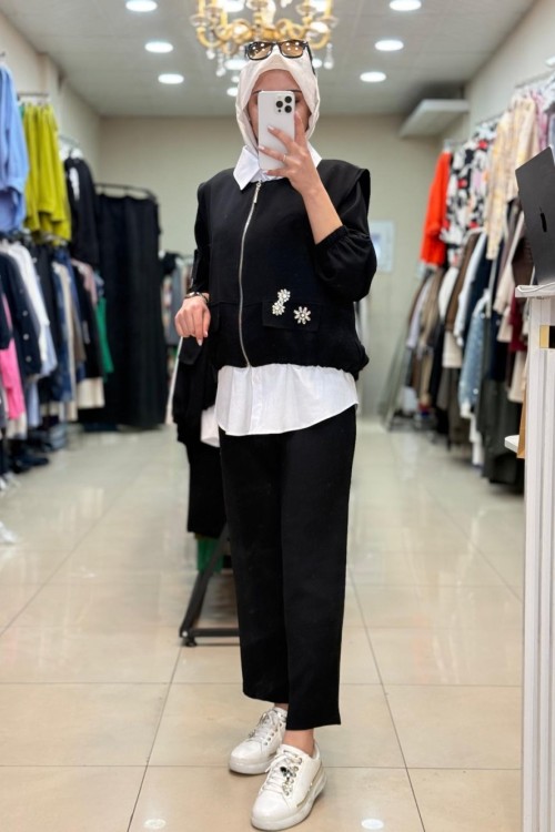 2122  Elisa  3lü Takım Siyah