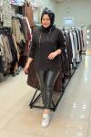 2135 LEOPAR YILDIZ SWEAT Siyah