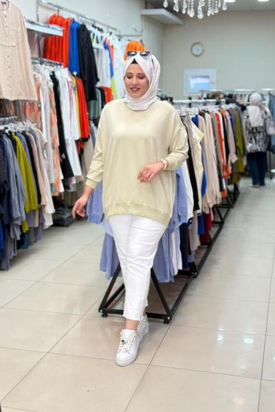 2382 OVERSİZE SWEATSHIRT Yeşil