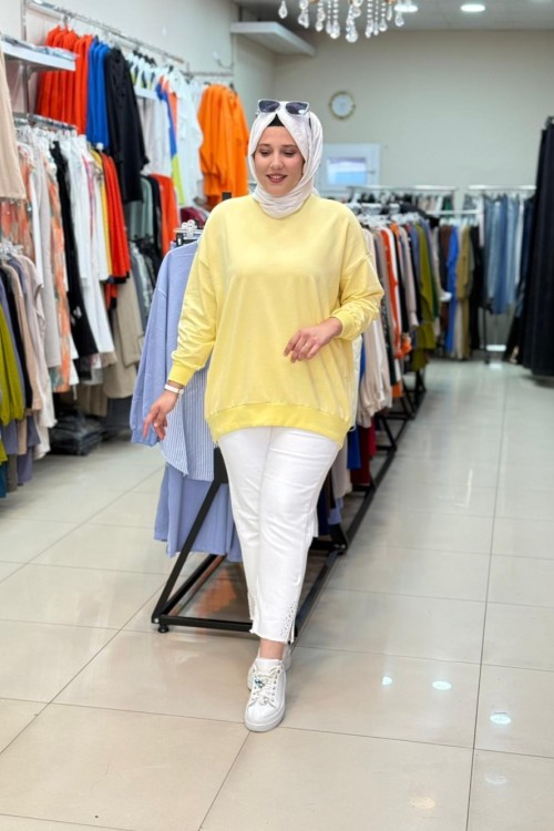 2382 OVERSİZE SWEATSHIRT Sarı