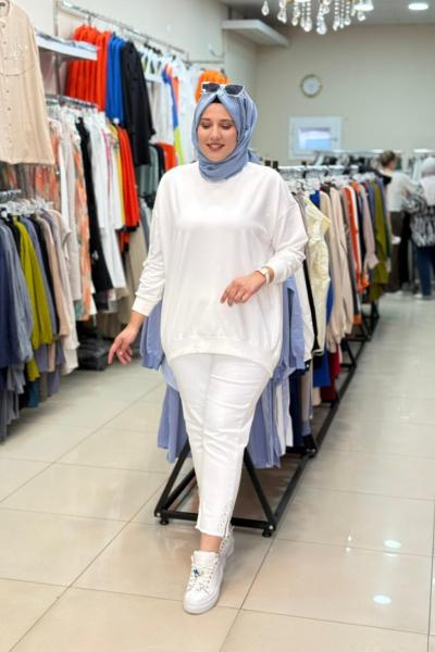 2382 OVERSİZE SWEATSHIRT Ekru