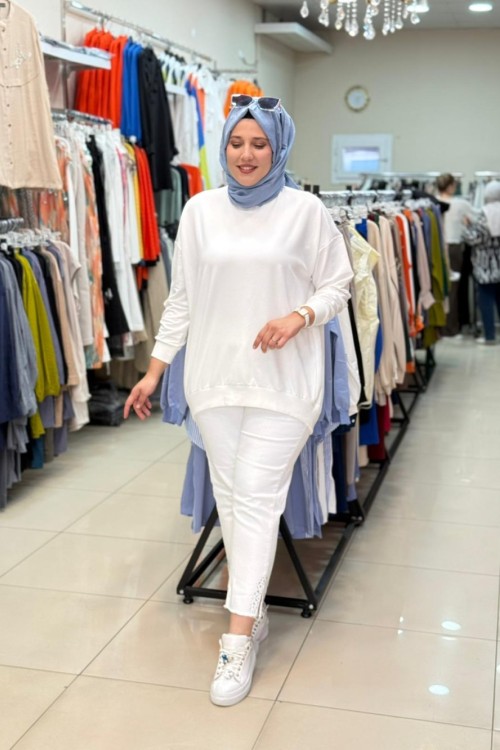 2382 OVERSİZE SWEATSHIRT Ekru