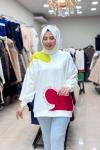 270023 LEVİDOR YAZI NAKIŞLI SWEAT Fıstık Yeşili