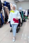 270023 LEVİDOR YAZI NAKIŞLI SWEAT Fıstık Yeşili