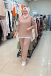 2702 ÇİZGİLİ BOL PAÇA TAKIM Camel