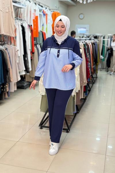 2842 GÖMLEK ÇITÇITLI TAKIM Lacivert