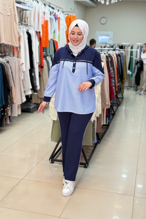 2842 GÖMLEK ÇITÇITLI TAKIM Lacivert