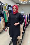 2949 Bürümcük Tunik Siyah Siyah