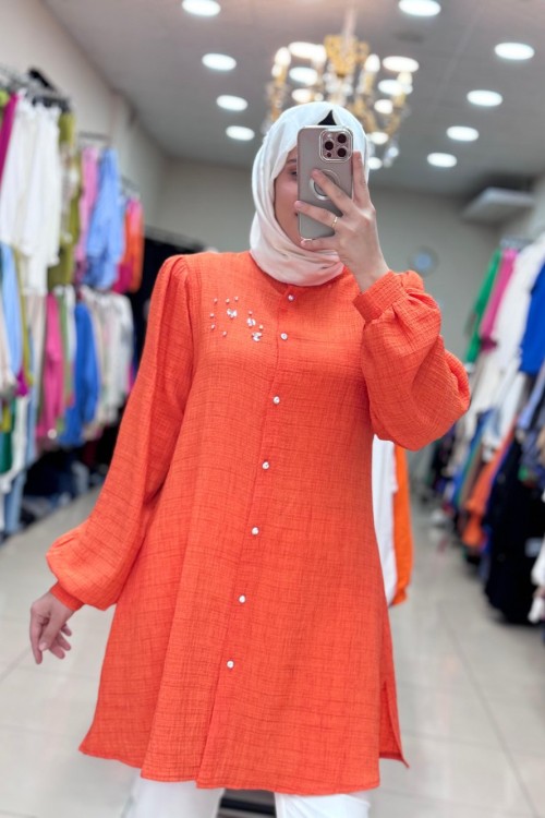 2995 TAŞLI TUNİK Turuncu