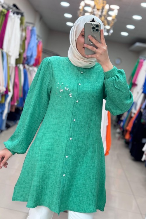 2995 TAŞLI TUNİK Yeşil