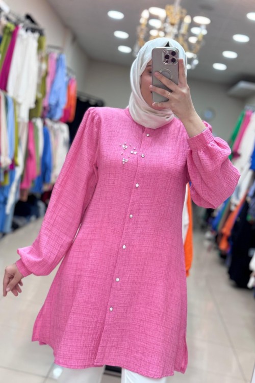 2995 TAŞLI TUNİK Pembe