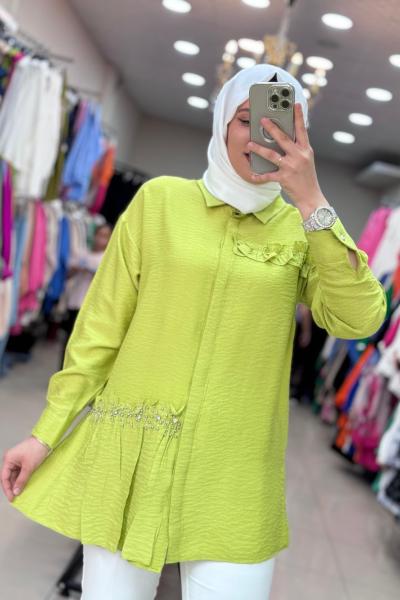 2998 Esio gömlek Yağ Yeşili