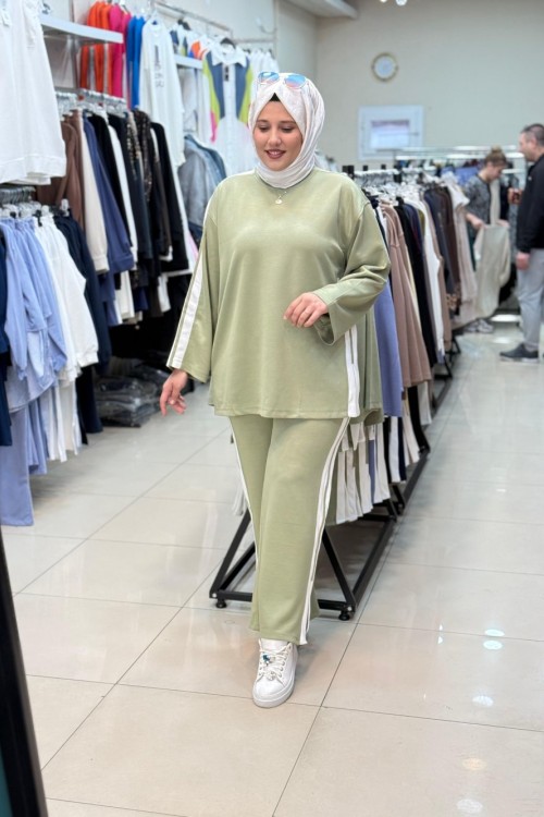 3047 KONTRAST GARNİ TAKIM Çağla yeşil